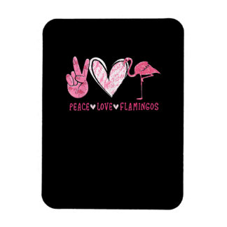 Magnet Flexible Peace Love Flamingo | Flamingo Lover