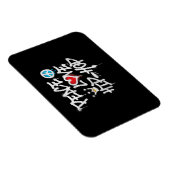 Magnet Flexible Peace Love Hip hop Dancing (Côté Droit)