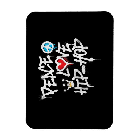 Magnet Flexible Peace Love Hip hop Dancing (Vertical)