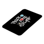 Magnet Flexible Peace Love Hip hop Dancing (Côté Gauche)