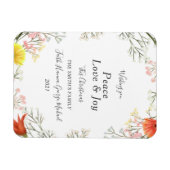 Magnet Flexible Peace Love Joy Family Merry Christmas (Horizontal)