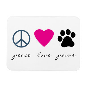 Magnet Flexible Peace Love Paws