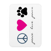 Magnet Flexible Peace Love Paws (Vertical)
