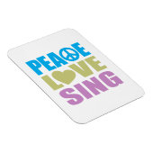 Magnet Flexible Peace Love Sing (Côté Droit)