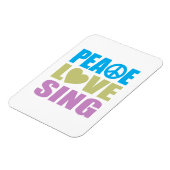 Magnet Flexible Peace Love Sing (Côté Gauche)