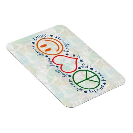 Magnet Flexible Peace Love Smile (Côté Droit)