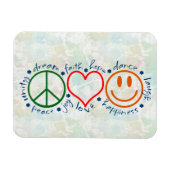 Magnet Flexible Peace Love Smile (Horizontal)