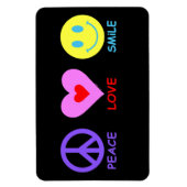 Magnet Flexible Peace Love Smile (Vertical)