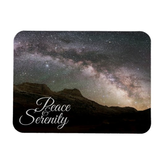 Magnet Flexible Peace & Serenity Mountain Night Sky (Horizontal)