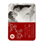 Magnet Flexible Peach Blossoms Mariage Chinois Photo Enregistrer L (Vertical)