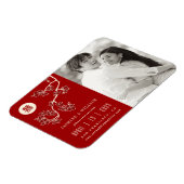 Magnet Flexible Peach Blossoms Mariage Chinois Photo Enregistrer L (Côté Gauche)