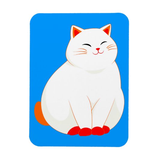 Magnet Flexible Peaches, le Chat Sourire (Vertical)