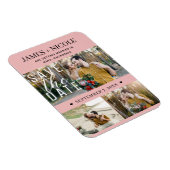 Magnet Flexible Peachy rose moderne Enregistrer la date Mariage 3  (Côté Droit)