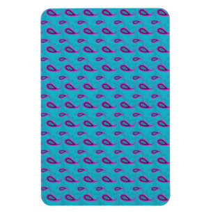 Magnet Flexible Peacock Blue Paisley