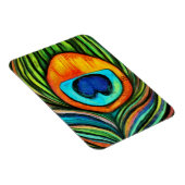 Magnet Flexible Peacock Colorful Peacock Firebird Peather Peather (Côté Droit)
