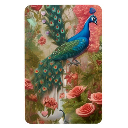 Magnet Flexible Peacock en Apricot Jardin Rose (Vertical)