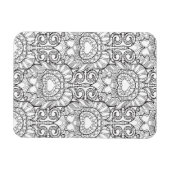 Magnet Flexible Peacock Motif Doodle (Horizontal)