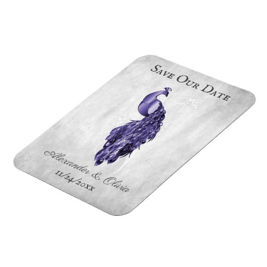 Magnet Flexible Peacock Violet Enregistrer l'aimant Date (Côté Gauche)
