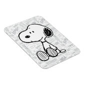 Magnet Flexible PEANUTS | Snoopy on Black White Comics (Côté Droit)