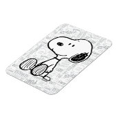 Magnet Flexible PEANUTS | Snoopy on Black White Comics (Côté Gauche)