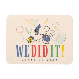 Magnet Flexible Peanuts Snoopy Woodstock Nous l'avons fait Casquet