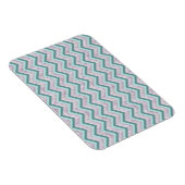 Magnet Flexible Pearl Floral Turquoise ZigZag Motif (Côté Droit)
