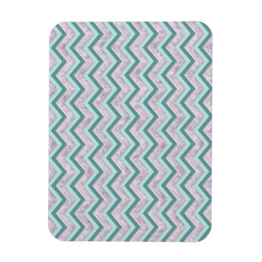 Magnet Flexible Pearl Floral Turquoise ZigZag Motif (Vertical)
