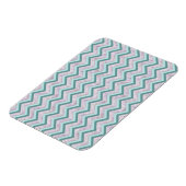 Magnet Flexible Pearl Floral Turquoise ZigZag Motif (Côté Gauche)