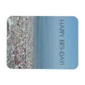 Magnet Flexible Pebble Beach Lake Ontario Joyeux anniversaire (Horizontal)