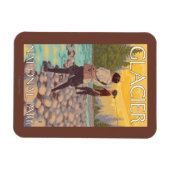 Magnet Flexible Pêche à la mouche - Parc national du Glacier, MT (Horizontal)