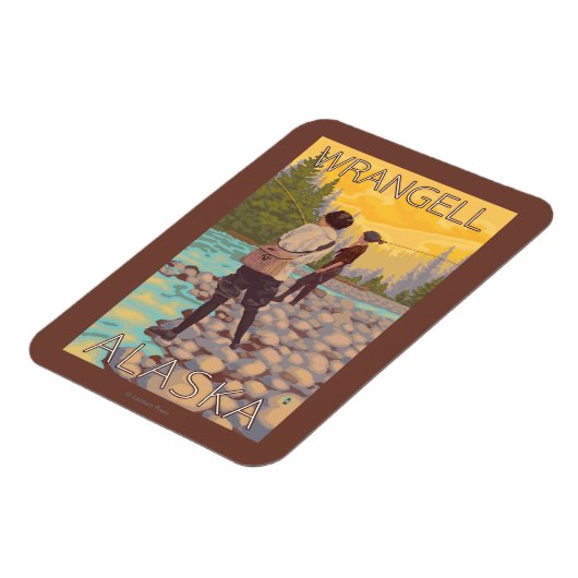Magnet Flexible Pêche à la mouche - Wrangell, Alaska (Côté Gauche)