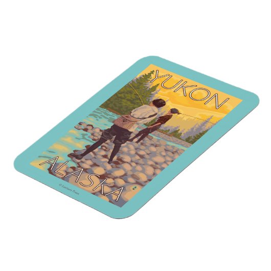 Magnet Flexible Pêche à la mouche - Yukon, Alaska (Côté Gauche)