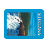Magnet Flexible Pêche à l'ours dans la rivière - Montana (Horizontal)