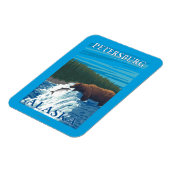 Magnet Flexible Pêche à l'ours dans la rivière - Petersburg, Alask (Côté Gauche)