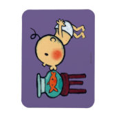 Magnet Flexible Pêche Baisers Orange Golde poisson (Vertical)