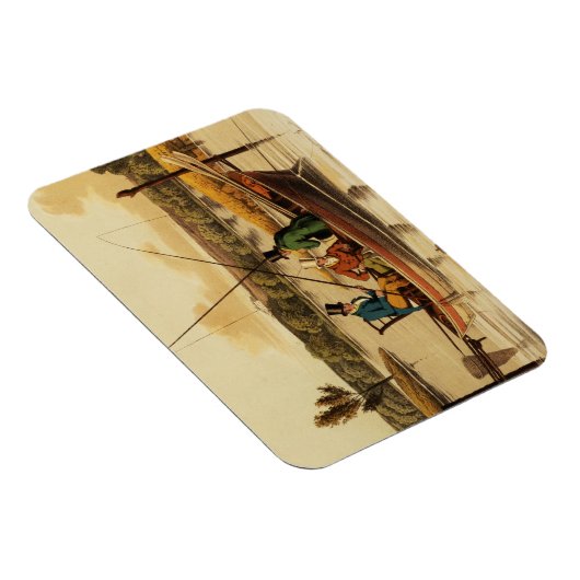 Magnet Flexible Pêche dans un Punt, aquatiné par I. Clark, pub. pa (Côté Droit)