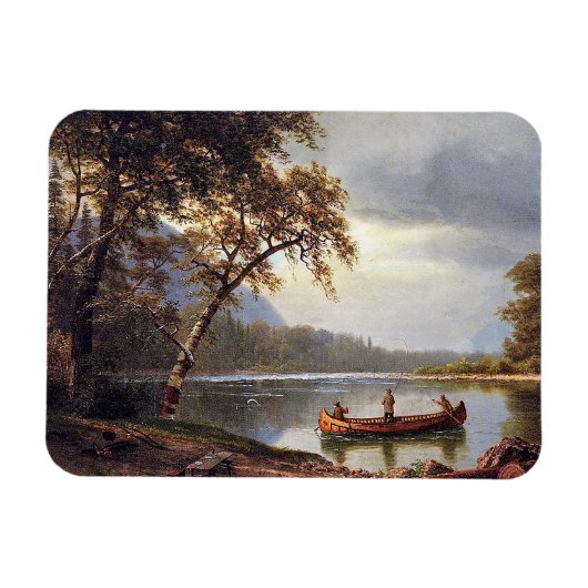 Magnet Flexible Pêche saumon sur le Cascapediac Albert Bierstadt (Horizontal)