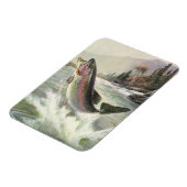 Magnet Flexible Pêche Vintage à la truite arc-en-ciel (Côté Gauche)