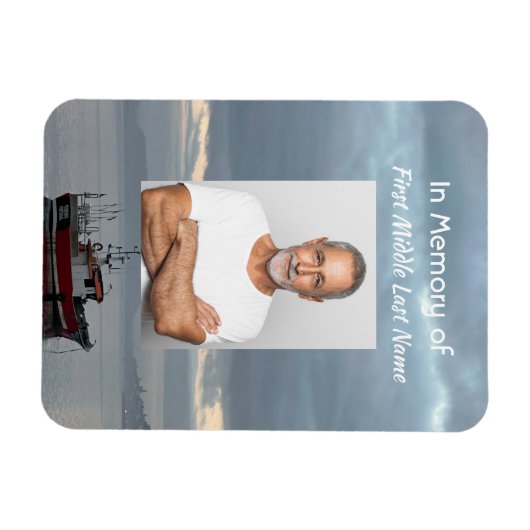Magnet Flexible Pêcheur de bateau de pêche Memorial Keepsaké (Horizontal)