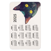Magnet Flexible Peeking Cat Design 2025 Calendrier Carte magnétiqu (Vertical)