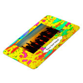 Magnet Flexible Peignez éclabousse sur un arrière - plan jaune (Côté Gauche)