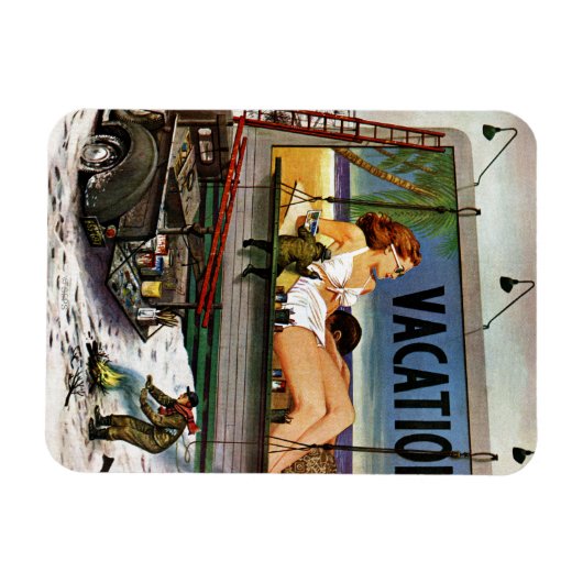 Magnet Flexible Peintres en tableau en hiver par Stevan Dohanos (Horizontal)