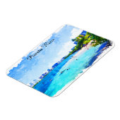 Magnet Flexible Peinture à l'aquarelle tropicale Porto Rico (Côté Gauche)