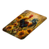 Magnet Flexible Peinture à l'huile de coq et tournesol Flexible (Côté Gauche)