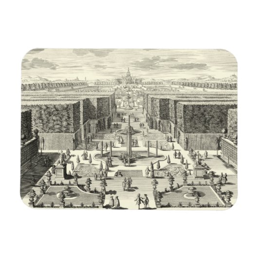 Magnet Flexible Peinture à l'huile des Fontaines du Jardin de Vers (Horizontal)