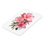 Magnet Flexible Peinture aquarelle de fleur d'azalée (Côté Gauche)