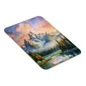 Magnet Flexible Peinture aquarelle du parc national du Grand Teton (Côté Droit)