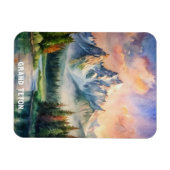 Magnet Flexible Peinture aquarelle du parc national du Grand Teton (Horizontal)