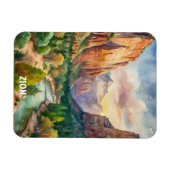 Magnet Flexible Peinture aquarelle du parc national Zion (Horizontal)