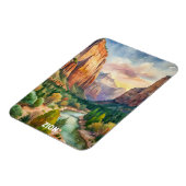 Magnet Flexible Peinture aquarelle du parc national Zion (Côté Gauche)